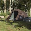 vidaXL Camping Tent Tunnel 3-Person Brown Waterproof