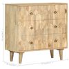 vidaXL Drawer Cabinet 29.5"x13.8"x29.5" Solid Mango Wood