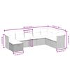vidaXL Garden Sofa Set Grey Poly Rattan, Steel Frame Large Modular