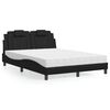 vidaXL Bed Black and White