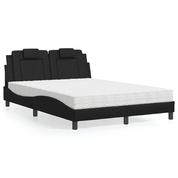 vidaXL Bed Black and White