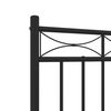 vidaXL Bed Frame Black Powder-Coated Steel Small Double Bed Frame