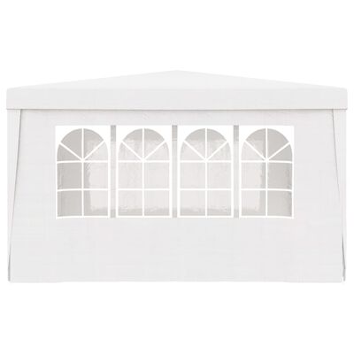 vidaXL Professional Party Tent with Side Walls 13.1'x13.1' White 90 g/m²