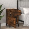 vidaXL Bedside Cabinet Set of 2 Smoked Oak Engineered wood, metal Medium