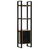vidaXL Bookshelf Various wood tones Reclaimed wood and powder-coated iron