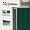 vidaXL Garden Shed Green Galvanized Steel 46.5 x 76.4 x 70.1 in
