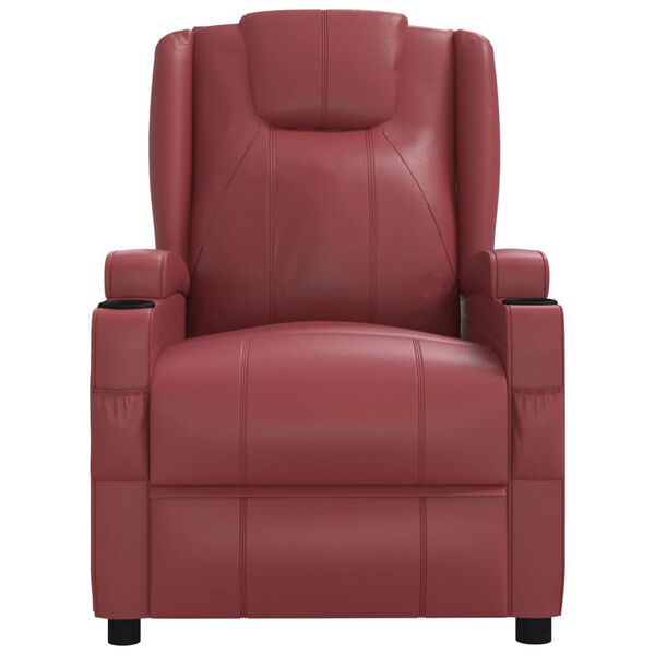 vidaXL Massage Chair Wine Red