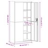 vidaXL File Cabinet Light Grey Powder-coated Steel Large File Cabinet
