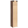 vidaXL Slim Storage Cabinet Brown Oak Engineered Wood Tall