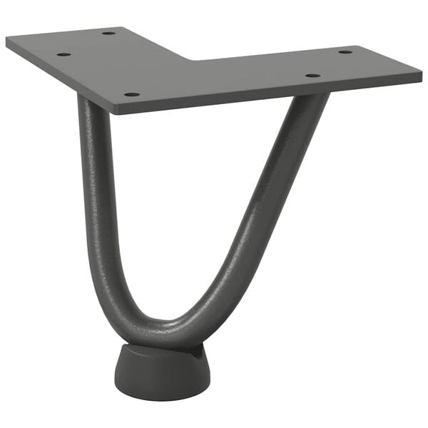 vidaXL Hairpin Table Leg Anthracite Solid powder-coated steel Small
