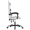 vidaXL Gaming Chair White and Black Faux Leather