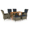 vidaXL Dining Set Brown