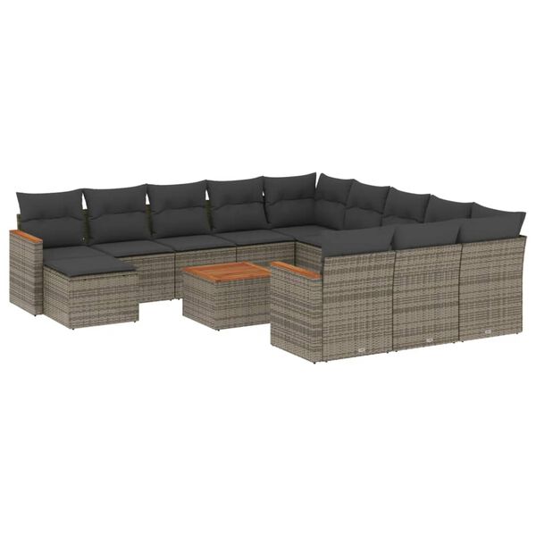 vidaXL Garden Sofa Set Grey