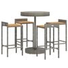 vidaXL Garden Bar Set Grey