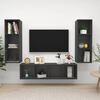 vidaXL TV Cabinet Set Grey Engineered wood Medium Grey TV Cabinet Set
