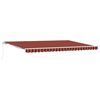 vidaXL Retractable Awning Striped Orange and Brown 196.85" x 118.11