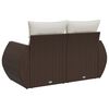 vidaXL Garden Sofa Brown, Cream White
