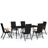 vidaXL Garden Dining Set Black