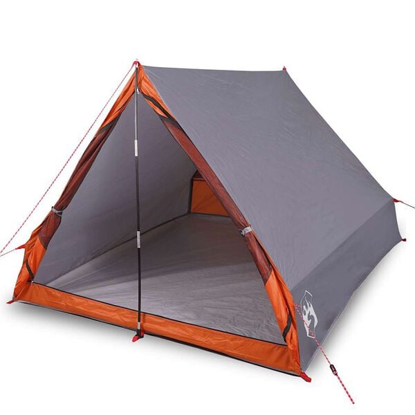 vidaXL Camping Tent A-Frame 2-Person Gray Waterproof