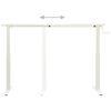 vidaXL Stand Up Desk Frame White Carbon steel Adjustable
