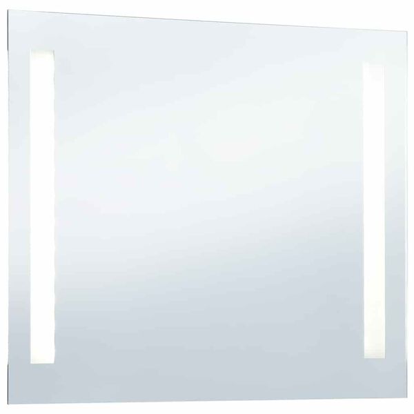 vidaXL Bathroom Mirror Silver Glass 39.4x23.6 in Wall Mounting