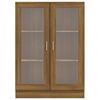 vidaXL Vitrine Cabinet Brown Oak Engineered wood 45.3 in high