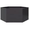 vidaXL Garden Planter Black Steel Large Durable Garden Planter