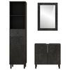 vidaXL Bathroom Cabinet Set Black Solid mango wood Medium