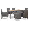 vidaXL Dining Set Grey and dark grey