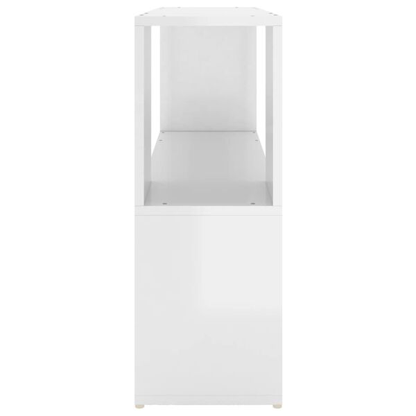 vidaXL Book Cabinet High gloss white Engineered wood Medium Book Cabinet