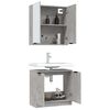 vidaXL Bathroom Furniture Set Concrete Grey Engineered wood Standard