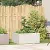 vidaXL Planter White Cold-rolled Steel Large Planters Planter Square