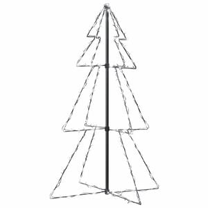 vidaXL Christmas Cone Tree 160 LEDs Indoor and Outdoor 3x4 ft
