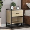 vidaXL Bedside Cabinet Sonoma Oak Engineered Wood, Steel