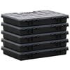 vidaXL Assortment Boxes 10 pcs 13.6x9.8x2.0" Polypropylene