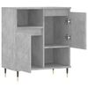 vidaXL Sideboard Concrete Grey Engineered wood, Iron 23.6 x 13.8 x 27.6 in