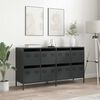 vidaXL Sideboard Black Cold-rolled Steel Sideboard Rectangular