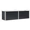vidaXL Raised Bed Anthracite Galvanized Steel 62.9x15.7x17.7 in