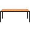vidaXL Dining Set Black and Brown WPC, aluminum, PVC rattan, steel