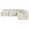 vidaXL Modular Sofa 4 pcs Cream Fabric
