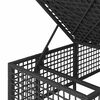 vidaXL Garden Sofa Set Black PE Rattan, Powder-Coated Steel, Tempered Glass