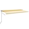 vidaXL Retractable Awning Yellow and White