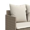 vidaXL Garden Sofa Set Beige PE rattan Medium Removable Covers
