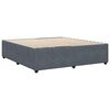 vidaXL Bed Frame Dark Gray Velvet, Plywood, Engineered Wood, Solid Pine Wood