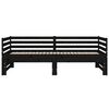 vidaXL Day Bed Black Solid pine wood Double
