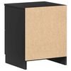 vidaXL Bedside Cabinet Set of 2 Black Engineered wood Medium