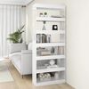 vidaXL Book Cabinet High gloss white Engineered wood Tall Book Cabinet