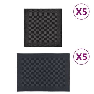 vidaXL Towel Set Set of 10 Black and Grey 100% Cotton A mix of sizes