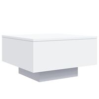 vidaXL Coffee Table White 21.7"x21.7"x12.2" Engineered Wood
