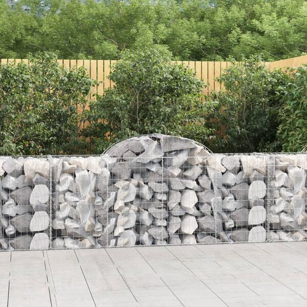 vidaXL Gabion Basket Set of 40 Silver Galvanized Iron Large